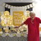 Gold Balloon Centerpieces for Table Gold Balloons Stand Kit for 2023 Graduation Party Decorations Father Day Engagement 30th 40th 50th 60th 70th 80th 90th Birthday Anniversary Decorations